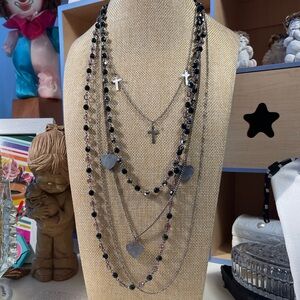 30” Multi-strand Beaded Necklace With Charms